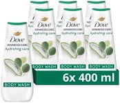 Dove Advanced Care Hydrating Care Body Wash Body Cleanser shower gel with aloe & birch water for instantly lotion-soft skin 6x 400 ml