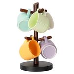 E-ROOM TREND Coffee Mug Holder, Mug Tree Heavy Duty Weighted Base, Mug Holder, Coffee Cup Holder, Coffee Bar Accessories (MH389B)