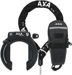 AXA Block XXL Frame Lock and ULC 100 Insert Chain - Bicycle Lock High Security - Security Level 12 - Chain Lock with 8 mm Hardened Steel Chain Links - Art 2 Tested - for E-Bikes