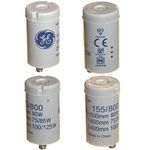 4pk Starters for 75-125 Watt T12 Single Fluorescent Tube Lights 240v General Electric (GE) 155/800