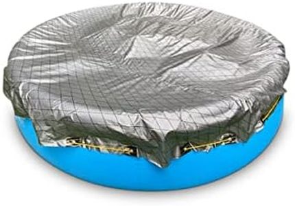 TUFFPAULIN 12 Foot Pool Cover, Round Swimming Pool Cover, Dust Proof, 3D Ribs Design, 100% MLCL Technology, Waterproof, Heat Sealed, UV Resistant - 1 No.