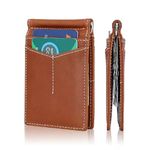 BBELLE CO. Mens Slim Leather Wallet with Money Clip,Premium Wallet for Cash & Card Compact, Durable Design,Ideal Gift for Men