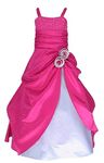 Fairy Dolls Girl's Pleated Maxi Dress (dorimixpink01_Magenta_12-13 Years)