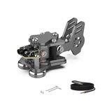 Mini Key Morse Radio HAM Send Telegram Double Paddle Morse Code Key with Stainless Steel Body Three Neodymium Magnets Base Grey