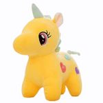 DIKANG Unicorn Soft Toys for Kids | Kids Soft Toys for Baby Girl | Plush Soft Toys for Baby Boys and Girls | Unicorn Soft Toy for Kids (25CM, Yellow Unicorn)