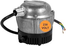 Little Giant 1-YS 230 Volt, 1/150 HP, 205 GPH, Cast Aluminum Submersible Parts Washer Pump for Unheated Stoddard Solvent or Deodorized Kerosene with 6-Ft. Power Cord (Plug-less), Grey, 501036