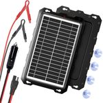 POWOXI Solar Battery Charger 12 Volt 10W Solar Panel Kit for Car, Boat, RV, Trailer, Motorcycle, Marine, Automotive, Powersports, Snowmobile, etc.