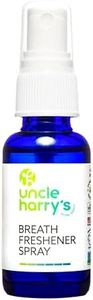 Uncle Harry’s Natural Products Breath Freshener Spray with Pure Organic Pacific Northwest Peppermint Oil and Colloidal Silver – Aids Digestion, Cleanses Mouth, Keeps Breath Minty Fresh, 1 Fluid Ounce