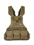 Atlas 46 Chest Rig, Coyote, Mesh Chest Rig With Cargo Pockets