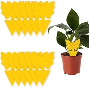 Sticky Fruit Fly Trap, 10 Pcs Yellow Sticky Insect Catcher for Indoor and Outdoor Houseplant - Non-Toxic and Eco-Friendly