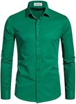 DELCARINO Men's Long Sleeve Button 