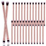 24 Pcs Eyeshadow Smudge Brush 2 in 1 Eyeshadow Brush 2 Double Ended Concealer Brush Under Eye Small Soft Firm Pointed Foundation Makeup Applicator for Blending Eye Shadow Liner