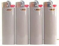 Bic Charcoal Grey Full Size Lighters New Lot of 4