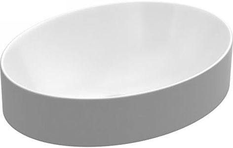 KOHLER K-99183-0 Vox Oval Vessel Above-Counter Bathroom Sink, White