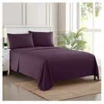 Sweet Home Collection 1800 Supreme Collection Egyptian Quality Brushed Microfiber 4 Piece Deep Pocket Bed Sheet Set, King, Purple