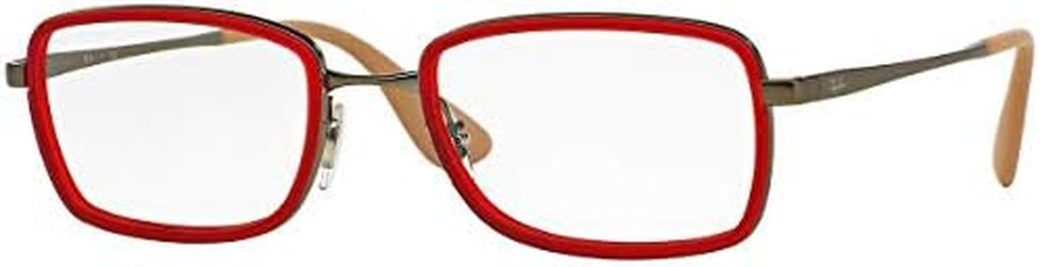 Ray-Ban Women's RX6336 Reading Glasses, Red, 51