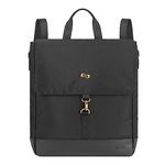 Solo Austin Hybrid 13.3 Inch Laptop Backpack Tote, Black, Black With Gold Accent, Small, Hybrid Ladies Tote, Backpack, Shoulder Bag