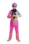 Disguise Pink Power Ranger Costume for Girls, Official Dino Fury Power Ranger Suit with Mask, Kids Size Large (10-12)