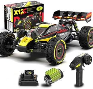 LAFPACY RLAARLO 1/12 Brushless RC Cars for Adults, Max 60 MPH Fast RC Buggy, All Terrain High Speed Remote Control Car Hobby Off-Road RC Truck 4x4 Monster Trucks with 3S Battery