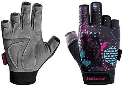 Bassdash Astro Heavy-Duty Sure Grip Guanti da Pesca Uomo Donna Guanti Senza Dita per Pesca Sportiva Kayak Paddling Vela MTB