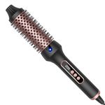 Thermal Brush 38MM Ionic Hair Heated Curling Brush with LCD Display Double PTC for Hair Styling Curling Iron Hot Brush Heated Curling Brush Hair Curling Wand Heating Round Brush Curler Brush, UMIGA