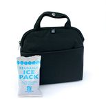 J.L. Childress Maxicool 4 Bottle Stroller Cooler, Black