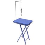 GROOM PROFESSIONAL Ring Side Dog Grooming Table, Excellence in Animal Grooming, Exhibitor use, Portable Dog Grooming Table, Height-Adjustable, Blue