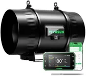 VIVOSUN T8 8" Inline Duct Fan & Temperature Humidity Controller, E42A+ WiFi-App Control AeroZesh Grow Tent Fan& Smart Thermostat, 832 CFM EC Motor Exhaust Fan for Heating Cooling, Greenhouse Accessory