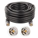 XRDS-RF CB Coax Cable 25ft, KMR 400 UHF Coaxial Cable PL-259 UHF Male Coax Jumper Low Loss 50 ohm Cable for AIS Antenna, VHF Marine Antenna, HAM & CB Radio, Antenna Analyzer, Dummy Load, SWR Meter