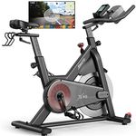 JOROTO X4S Bluetooth Exercise Bike - Indoor Cycling Bike with Readable Magnetic Resistance and Belt Drive Stationary Bikes 330 Pounds Capacity，44 Days Kinomap Membership