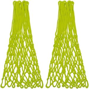 Sanung 2 Packs Fluorescent Basketball Net 12 Loops Night Glow Suitable for Indoor Outdoor Standard Baskets and Professional Competitions