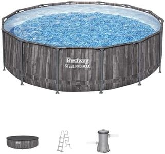 Bestway Power Steel Above Ground Pool - Round Swimming Pool Set Complete Set, 14ft