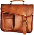 URBAN DEZIRE Men's Genuine Leather Small Briefcase Messenger Satchel Ipad Tab Tablet Bag 11 compatible with Apple product