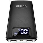 GETIHU Power Bank, 3A High Speed 10000mAh LED Display USB C Portable Charger, USB C In & Output Battery Pack with Flashlight Compatible with iPhone 15 14 13 12 11 X Pro Max Samsung S20 Huawei Xiaomi