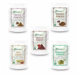 Hennahub Amla, Reetha, Shikakai, Bhringraj and Hibiscus Powder for Hair Growth & Hair Mask, 200g each (Combo Pack of 5)