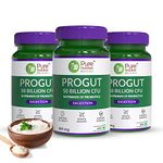 Pure Nutrition Naturals Progut Probiotic Supplement For Men & Women | 50 Billion Cfu With 14 Strains L| Supports Digestive, Gut Health & Immunity| Gas & Bloating Relief L 60 Veg Capsules (Pack 3)
