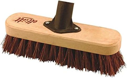 Elliott 23 cm Deck Scrubbing Broom Head with Natural Bassine Fibres, Brown