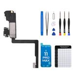 DGSCSMY for iPhone 11 PRO MAX Earpiece Front Speaker Replacement OEM Repair 6.5" Ear Module with Ambient Light Sensor Flex Cable Connector Fix Tools Kit Proximity Sensor 11PROMAX A2161 A2220 A2218