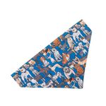 Eco Chic Recycled Dog Bandana 1PCS Washable Triangle Scarf for Pets Dogs and Cats (Dogs Blue)