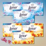 Pack of 6 Lenor Tumble Dryer Sheets bundle: 3x 34Sheets Spring Awakening, 3 x 34Sheets Summer Breeze(Total 204 sheets)