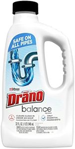 Drano Balance Drain Clog Remover and Cleaner, Non-Corrosive Formula, Safe on All Pipes and Septic Tanks, Formulated Using Only Essential Ingredients, 32 Fl Oz