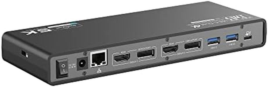 T'nB - Station d’Accueil Double Ecran 4K60Hz, 14 en 1, HDMI et DisplayPort, 4X USB-A 3.0, 2X USB-C 3.0, Compatible Windows, macOS, Linux, Android, Chrome OS