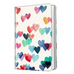 Fintie Wallet Photo Album for 3.5x4.5 Inch Film - 64 Pockets Snap Fastener Album for Fujifilm Instax Wide 400/300/Instax Link Wide Printer, Polaroid Now+/OneStep+/OneStep 2 VF Camera (raining hearts)