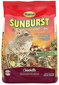 Higgins 466034 Sunburst Gourmet Chinchilla Food Mix 3 Lb (1 Pack), One Size