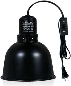 GVWRATW 5.5 Inch Shallow Dome Reptile Lamp Fixture, Suitable for UVB Bulbs and Basking Heat Bulbs, Max 160W.
