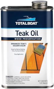 TotalBoat Teak Oil - Premium Marine Wood Sealer Protects & Preserves Teak on Boats and Outdoor Furniture (1 Quart)