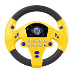 1Pcs Steering Wheel Toy Simulate Driving Car Copilot Steering Wheel Electric Baby Toys with Sound Driving Vocal Toy Kids Musical Educational Stroller (M-1)