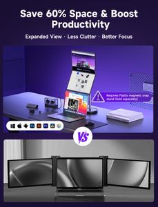 JSAUX FlipGo Pro 16” Dual Portable Monitors – Ultra-Slim Display