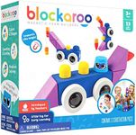 Blockaroo Magnetic Foam Building Blocks - 13-Piece Roadster, Bath Toys for Toddlers, Preschool Toys, Bathtub Toys, Sensory Toys, Blocks for Toddlers 3-5, Engineering Toys for Kids 3-5, Bath Blocks