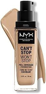 NYX Professional Makeup Can't Stop Won't Stop Full Coverage Liquid Foundation - 10 Buff